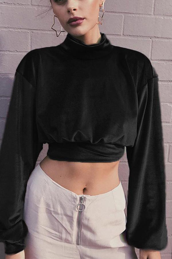 Velvet Short Cropped Thin Top