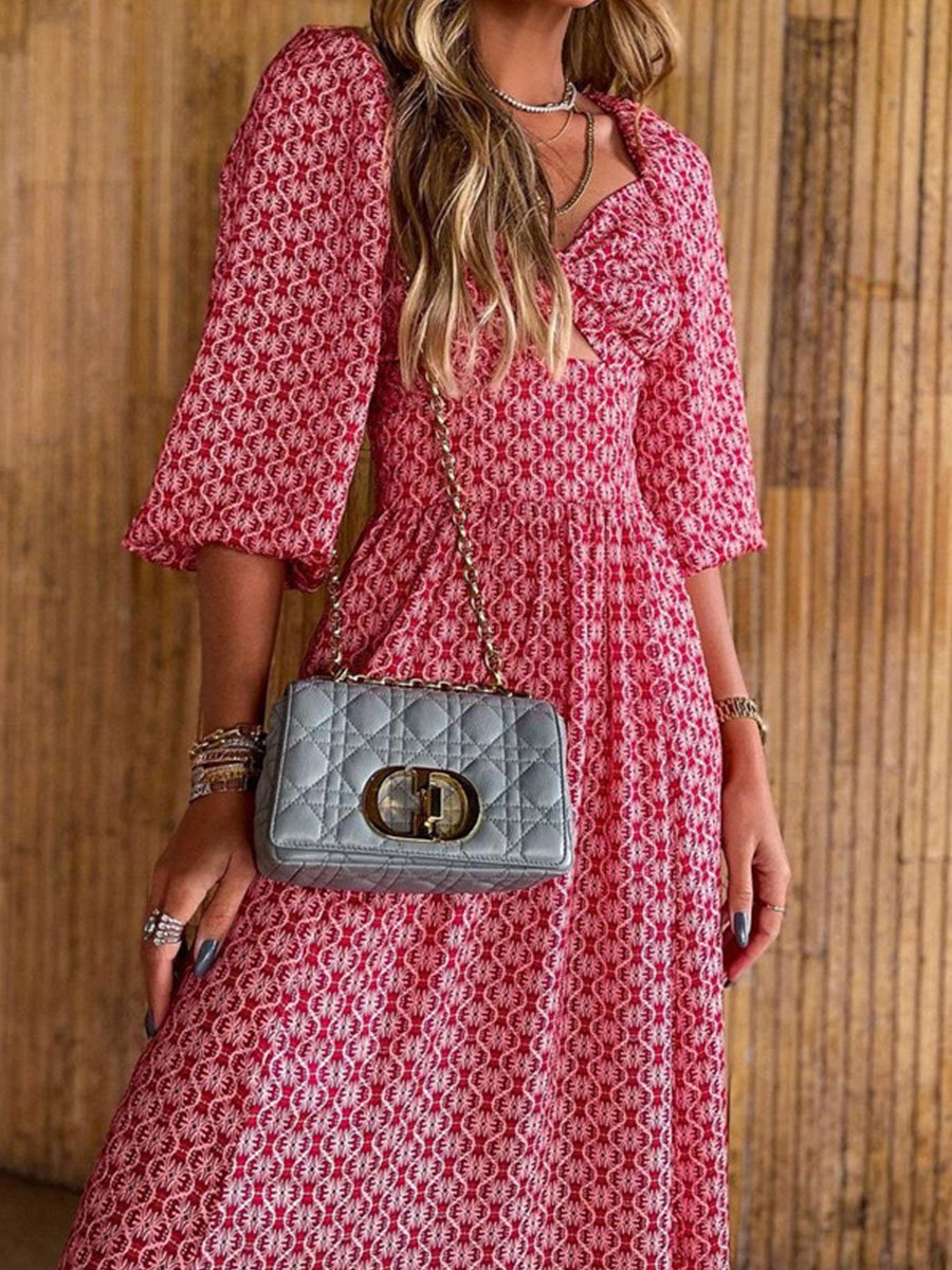 Red Temperament Maxi Dress