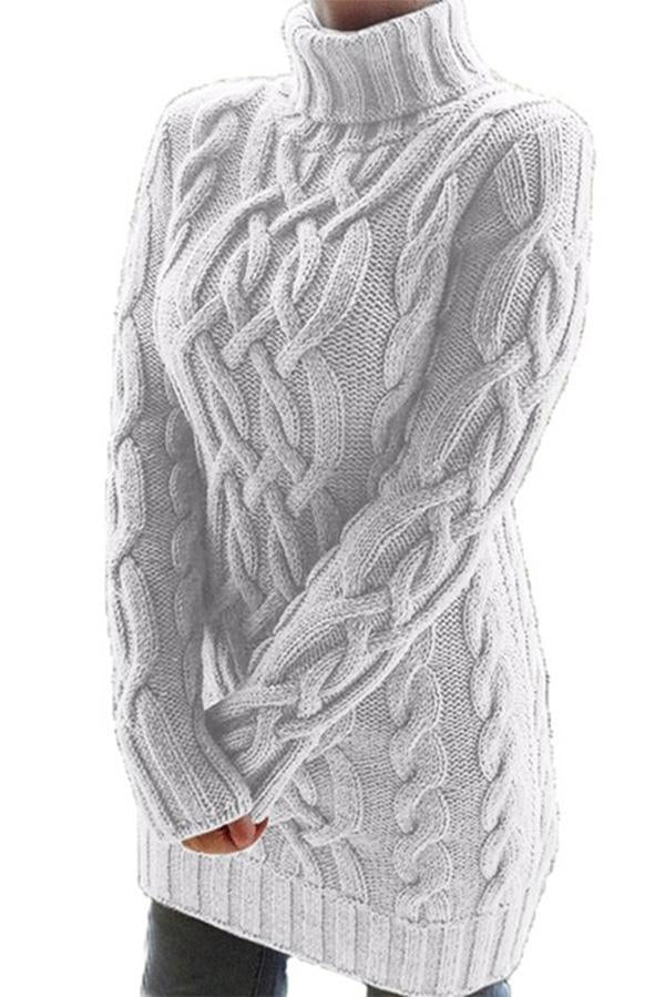 Thick Line Twist Sweater Dress