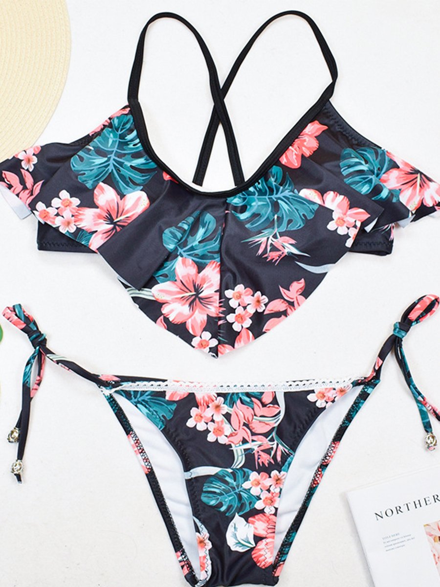 Printed Split Bikini