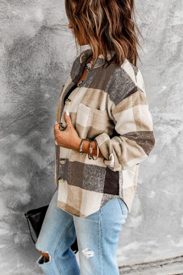 Plaid Color Block Shacket