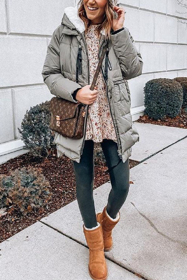 Solid Color Thermal Cotton Jacket