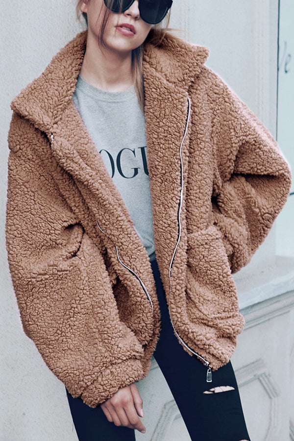 Casual Plush Loose Coat