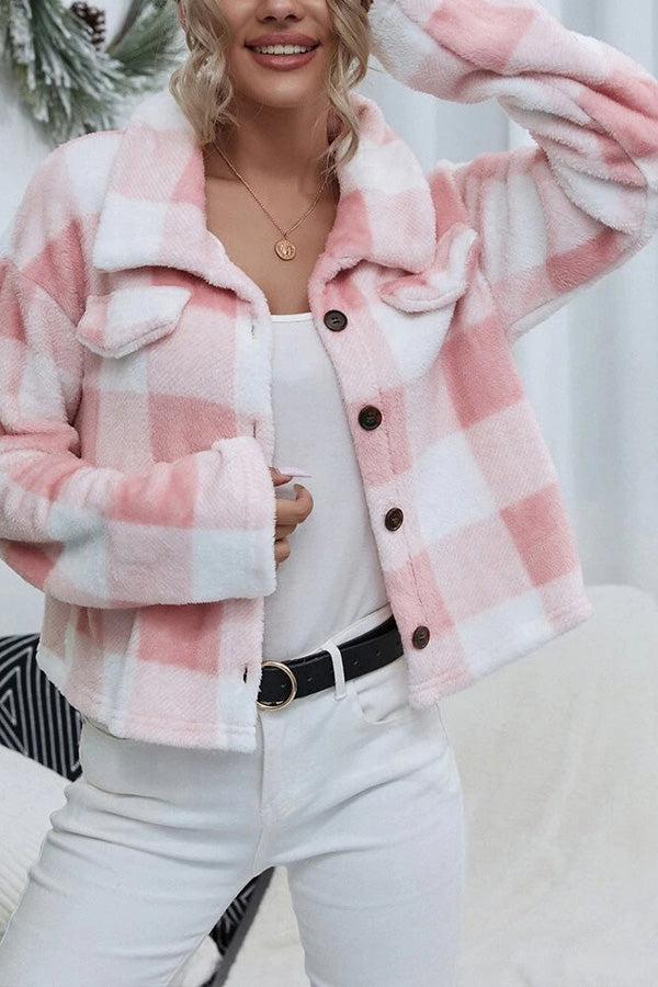 Pure color lapel temperament commuter cardigan