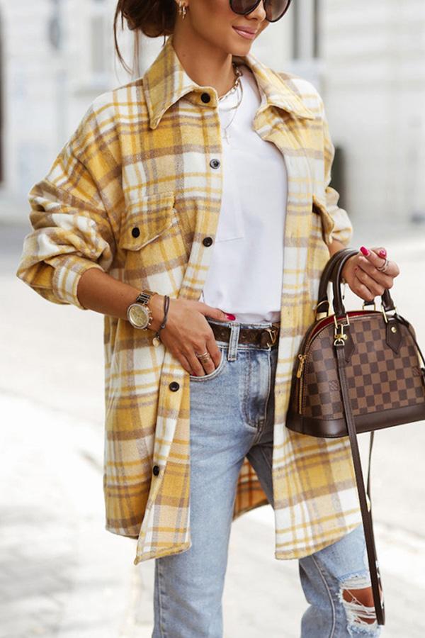 Check Oversized Plaid Shacket