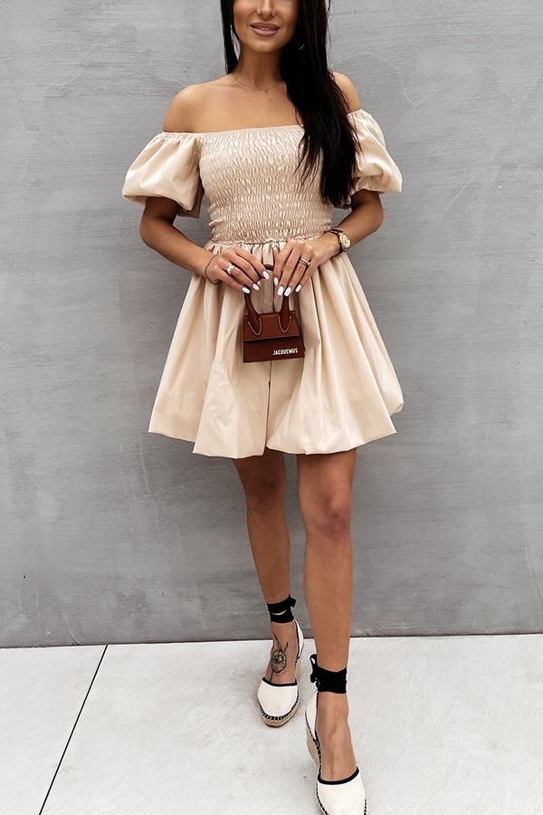 Puff Sleeve Mini Dress