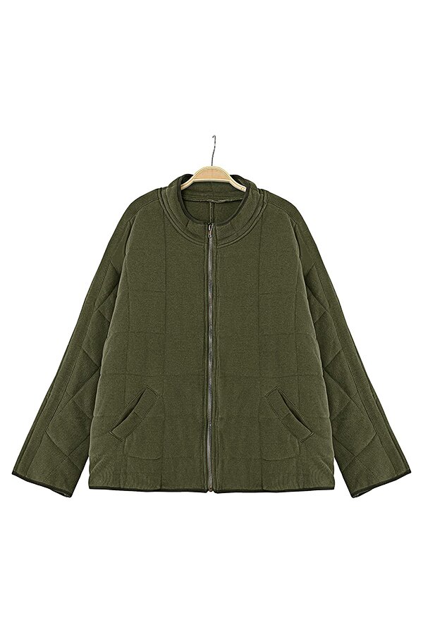 Solid Color Zipper Jacket