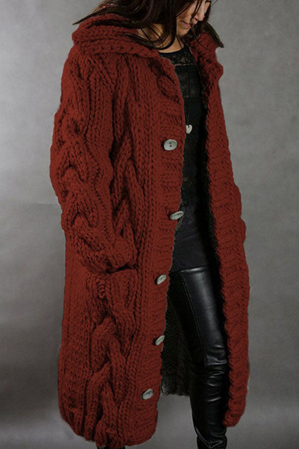 CARDIGAN CHUNKY OVERSIZED STYLE LONG COAT