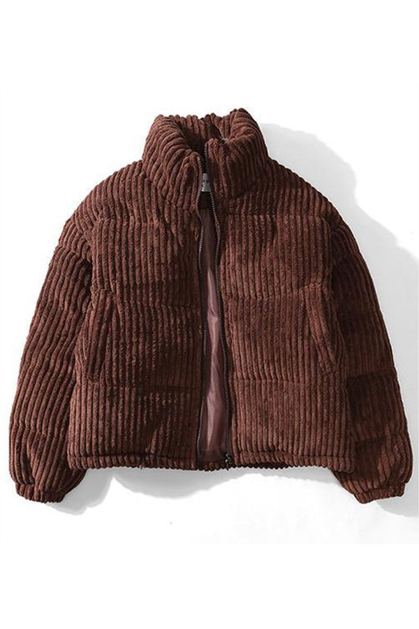 Corduroy Short Padded Jacket