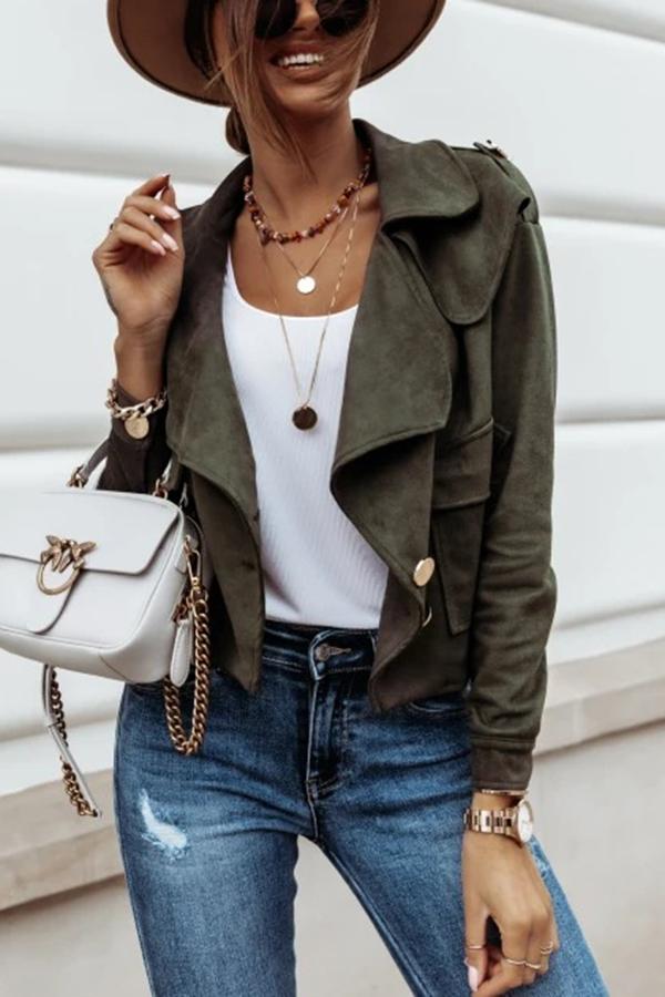 Coated Faux Leather Moto Jacket