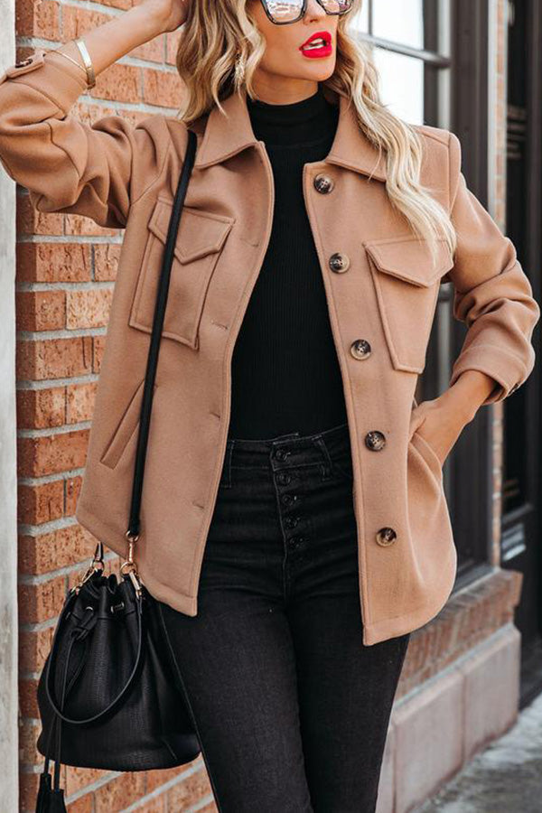 POCKETED BUTTON DOWN SHACKET
