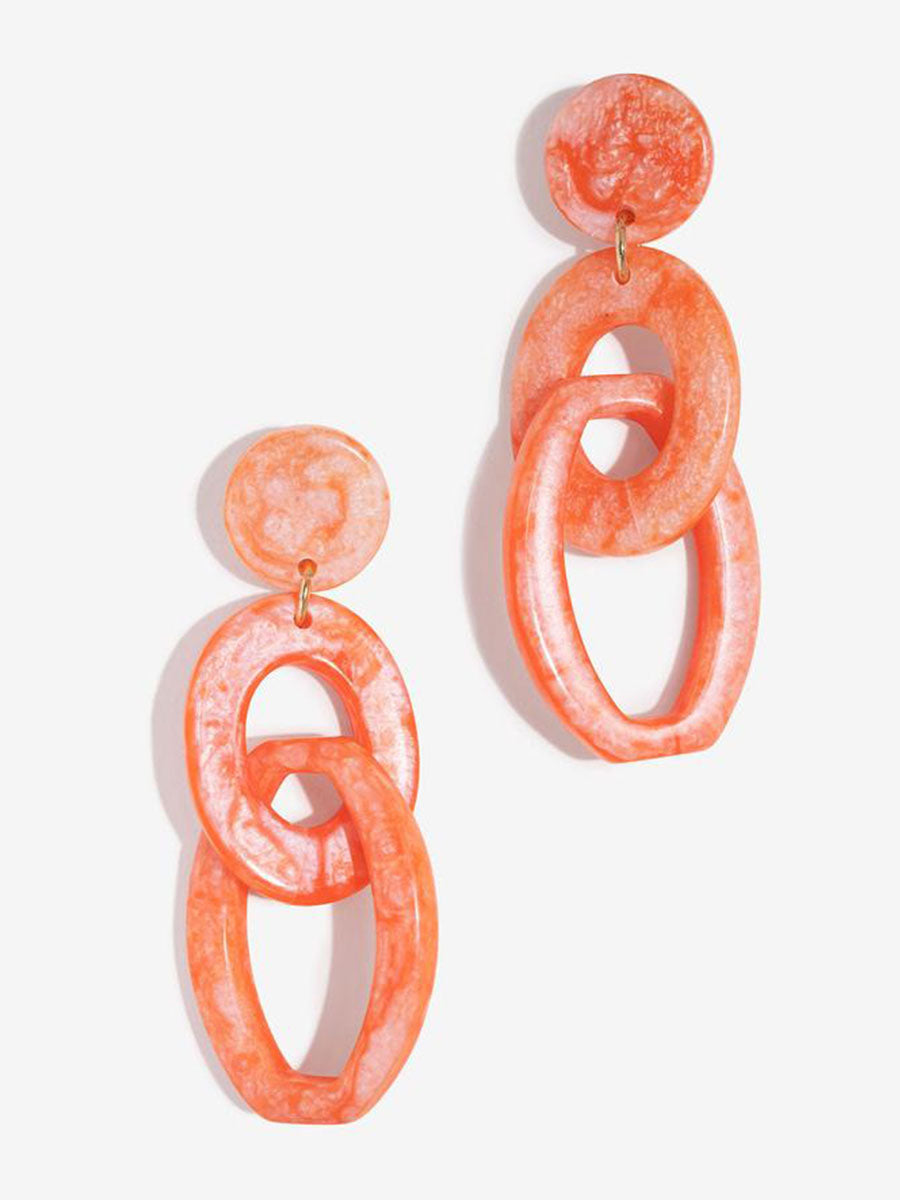 DYNAMIC DUO ACRYLIC STATEMENT EARRINGS