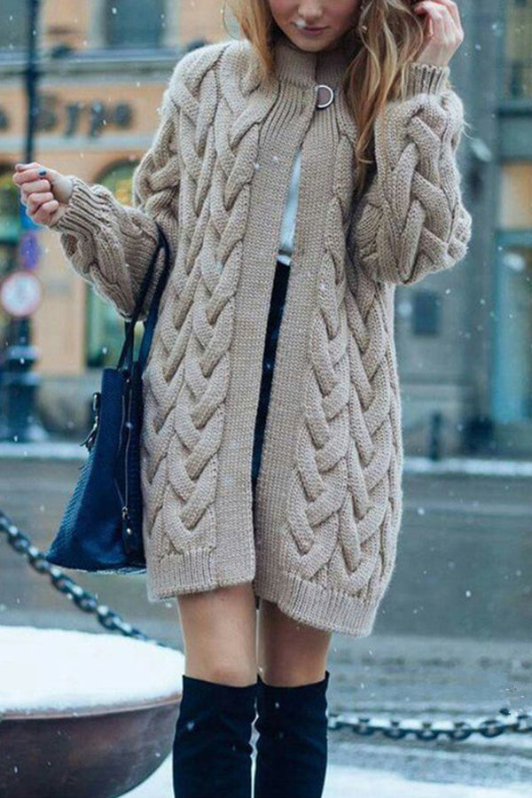 RETRO TWIST SWEATER CARDIGAN JACKET
