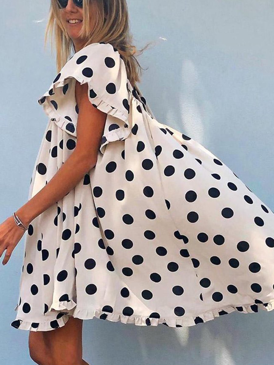 Smart Polka Dot Fluffy Princess