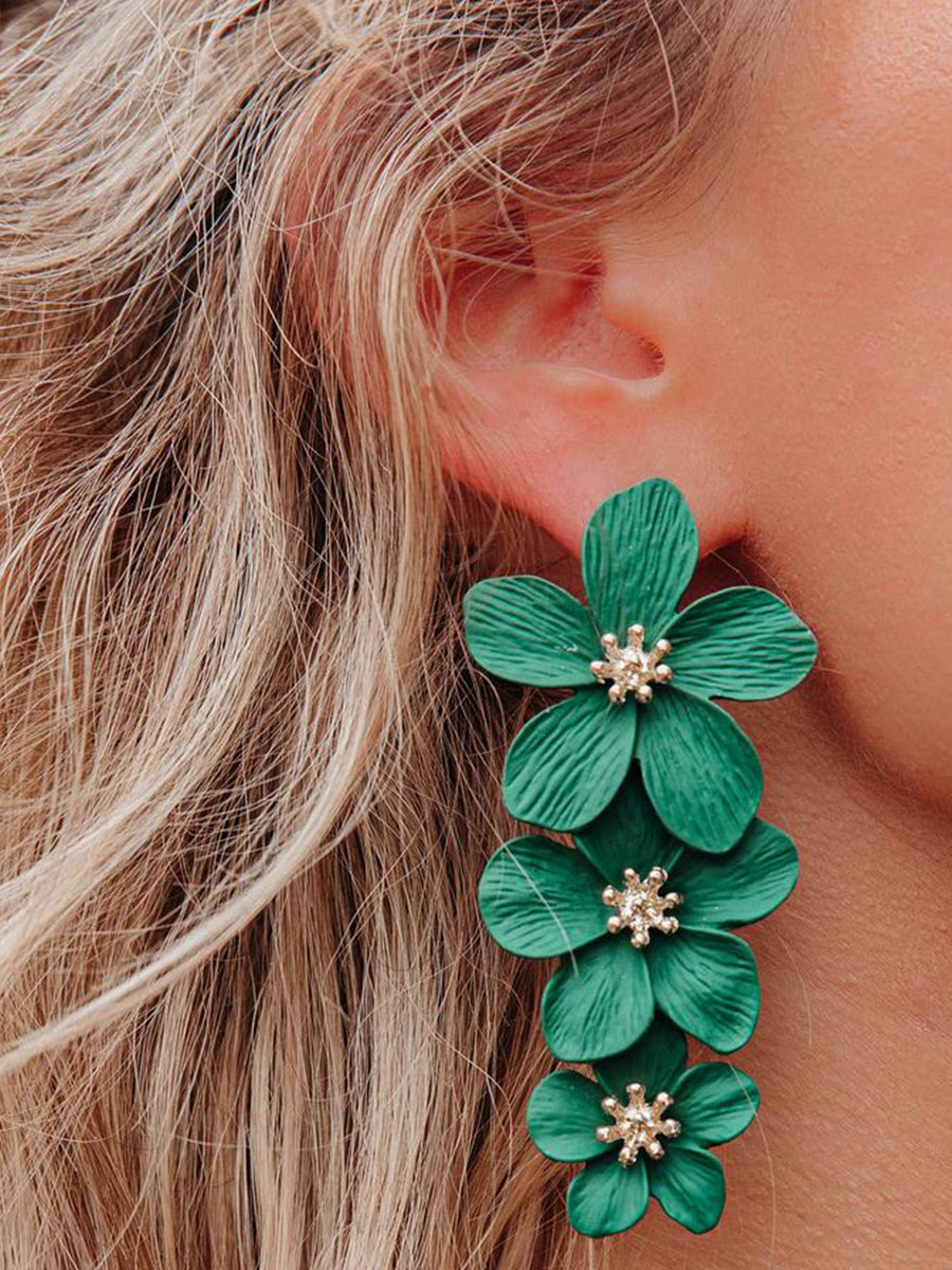 ODYSSEY STATEMENT EARRINGS - EMERALD