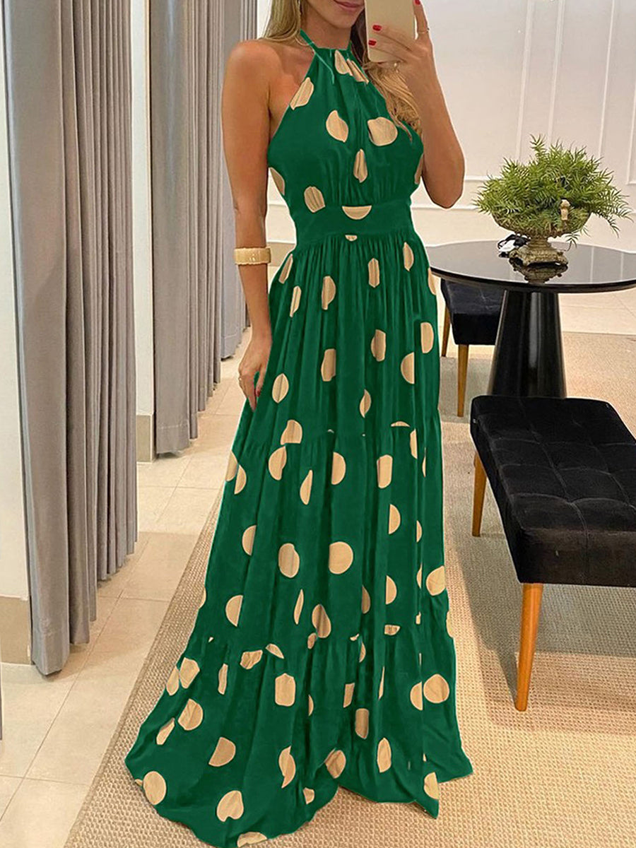 Peacock Feather Print Dress