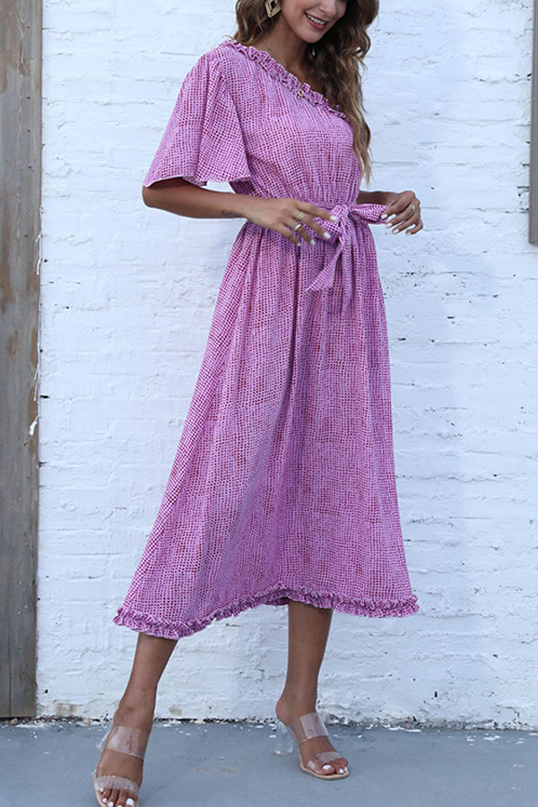 New Solid Diagonal Dress