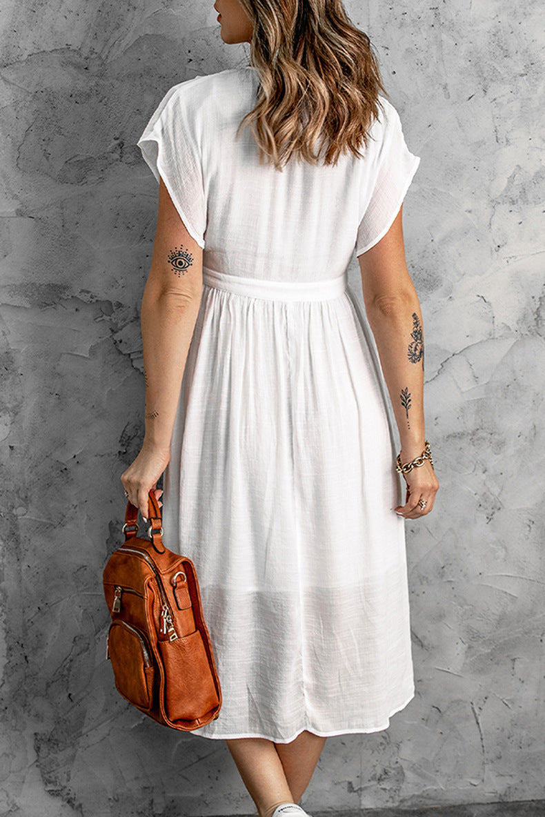 Bubbles At Brunch Button Up Midi Dress