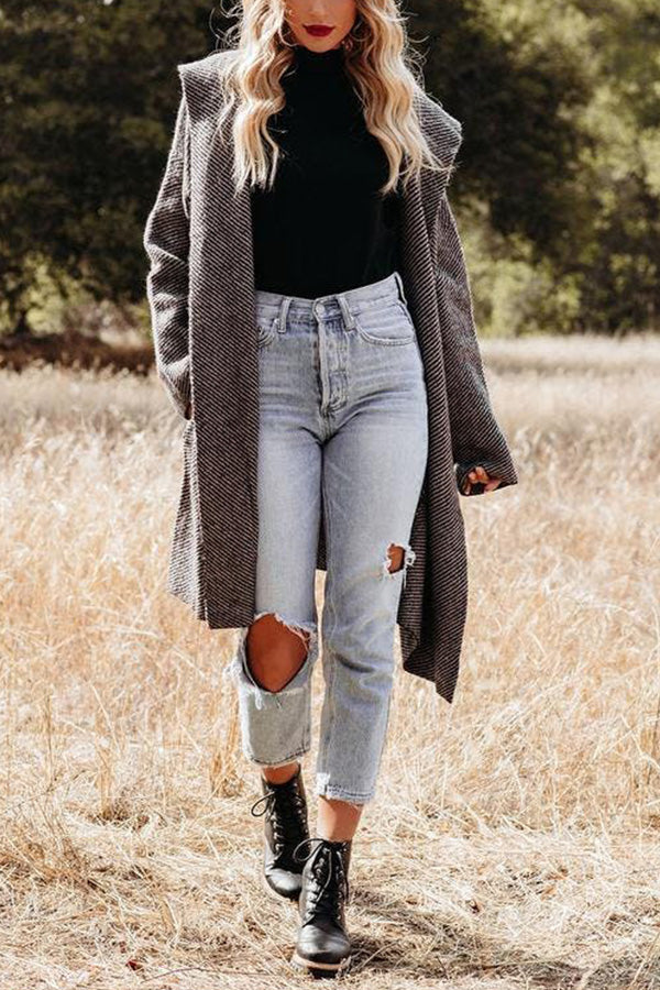 MYRES POCKETED HOODED KNIT CARDIGAN