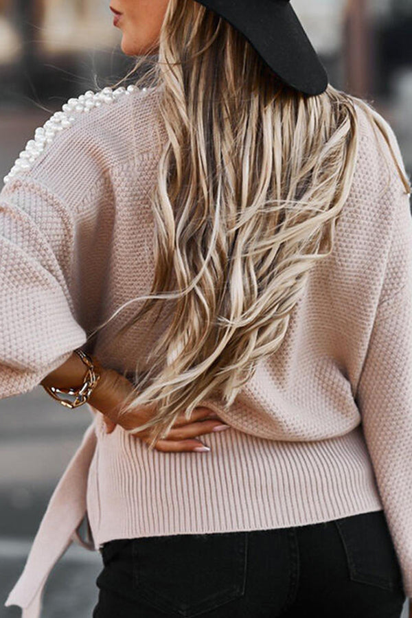 Lace-Up Standard Women's Sweater