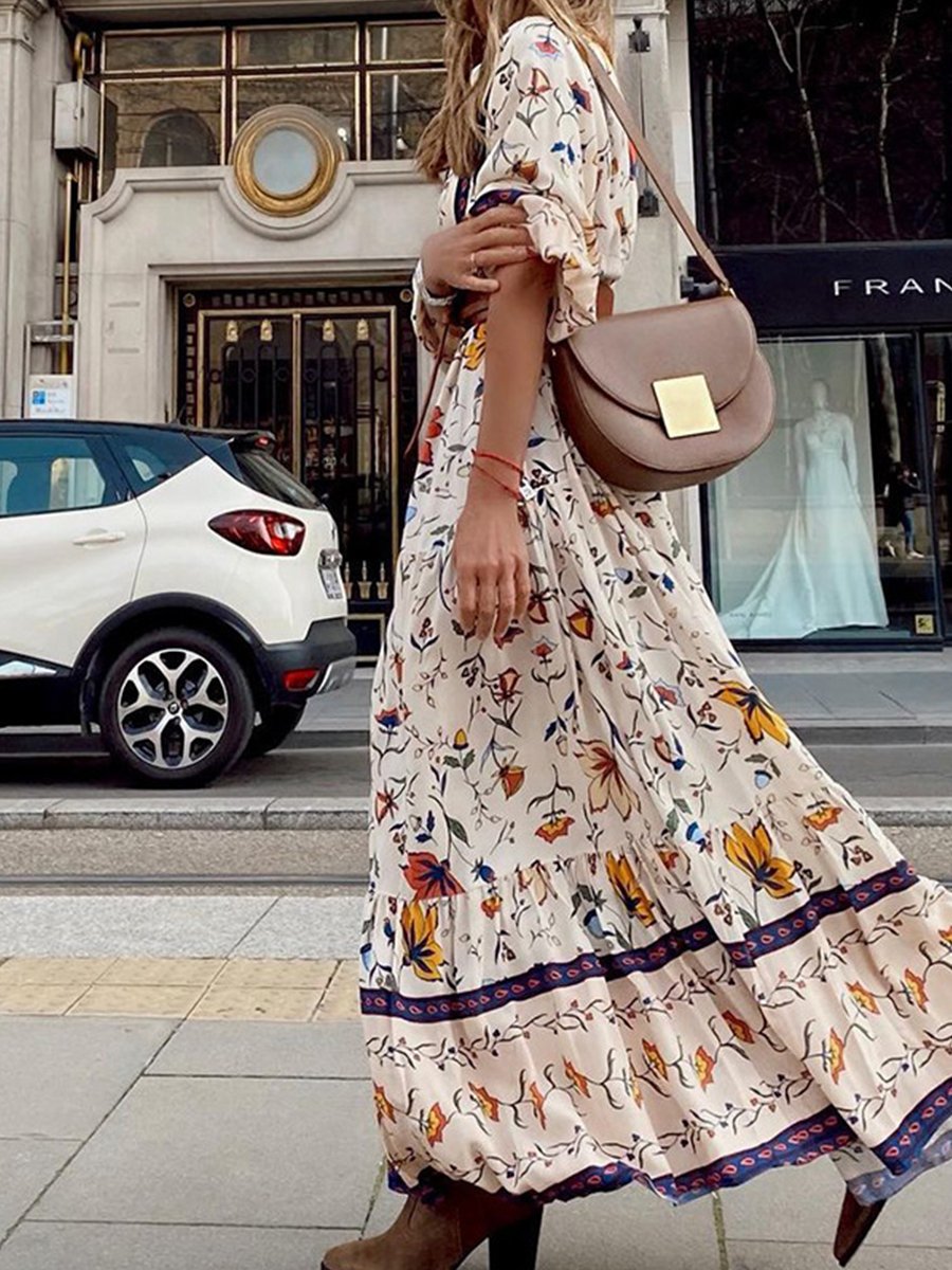 Fashion Print Bohemia Maxi dress