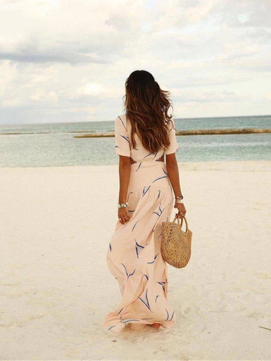 Vacation Bohemian Print Beach Dress