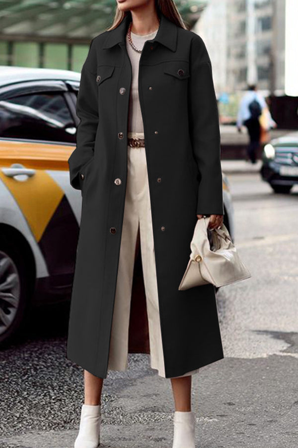 Single-breasted Lapel Casual Coat