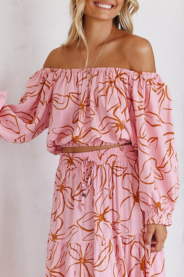 Pink Floral Slip-Neck Suit