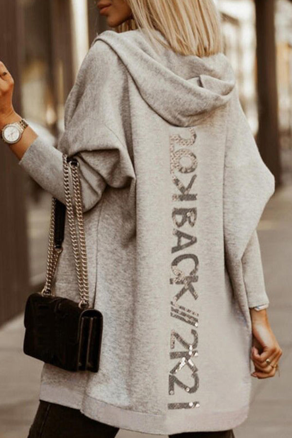 Long Sleeve Zip Hooded Coat