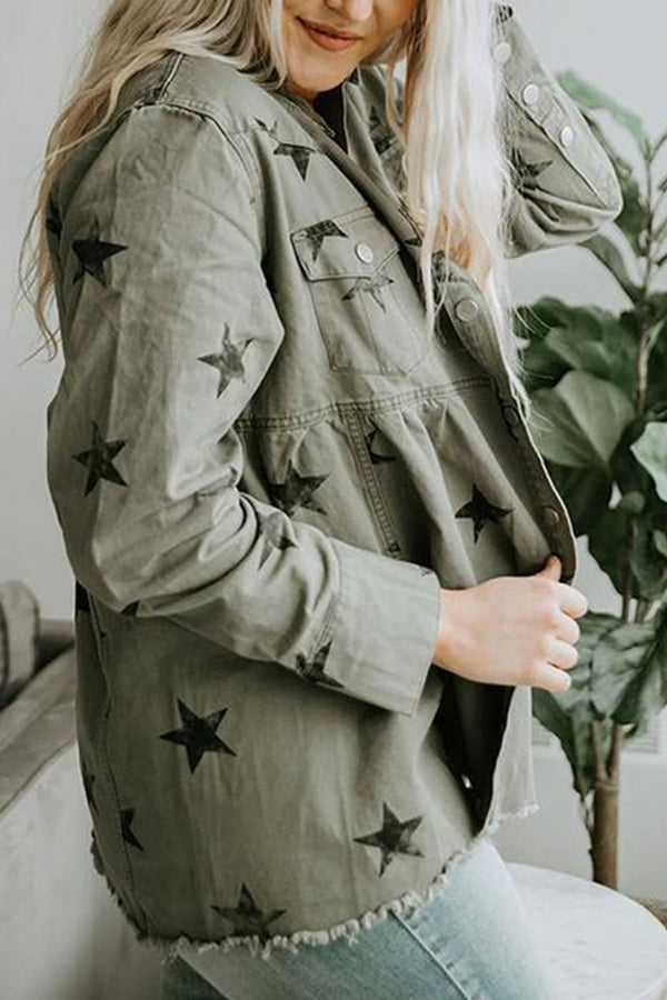 Oliver Green Star Print Military Jacket