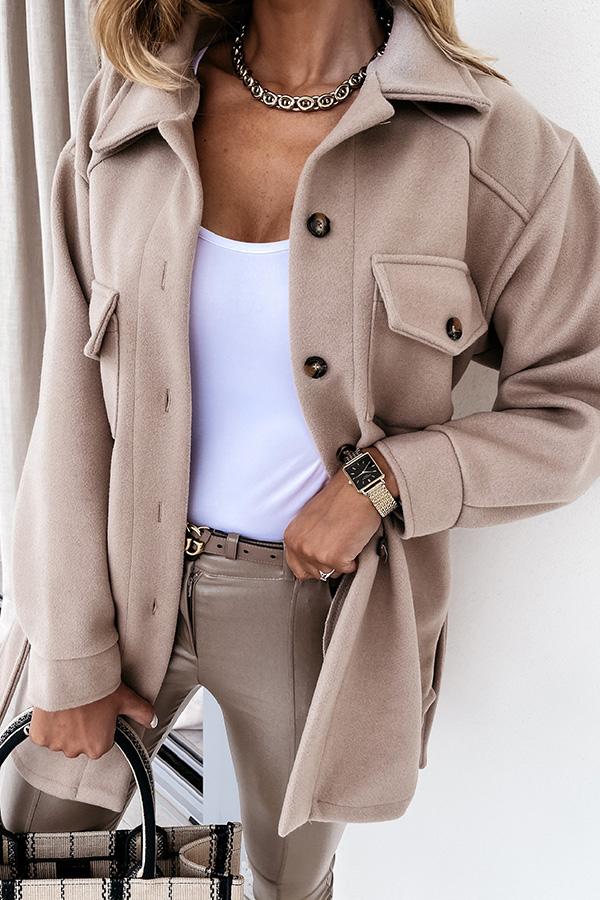 Meet You Outside Tie Front Pocketed Coat