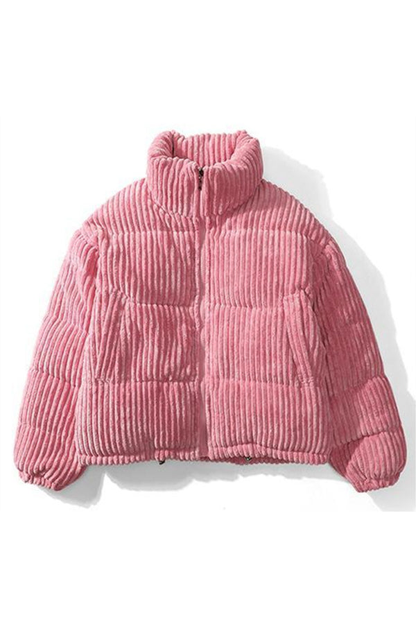 Corduroy Short Padded Jacket