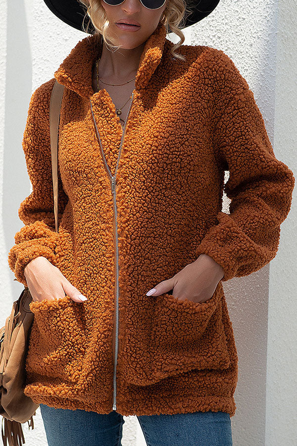 Wear a plush jacket for warmth