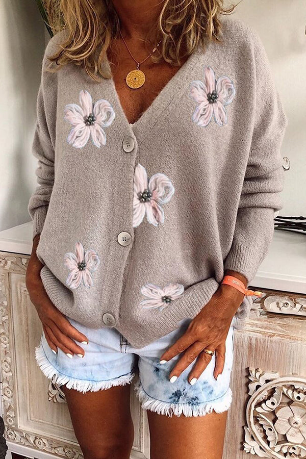 Casual Print Long Sleeve Sweater