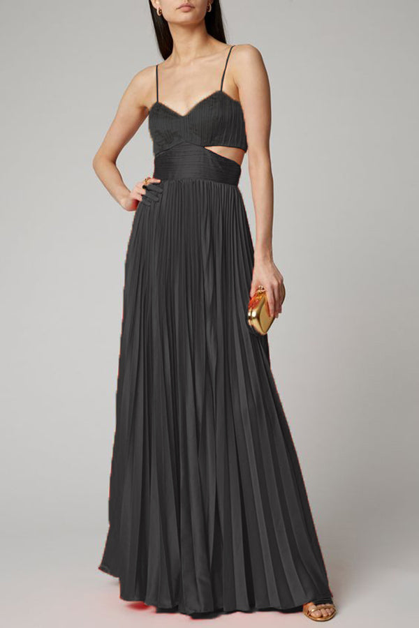 Women's Solid Color Sexy Deep V Neck Sling Dress