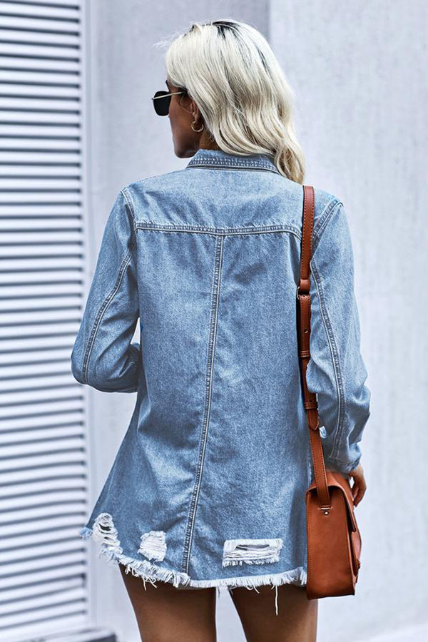 Ripped Denim Jacket