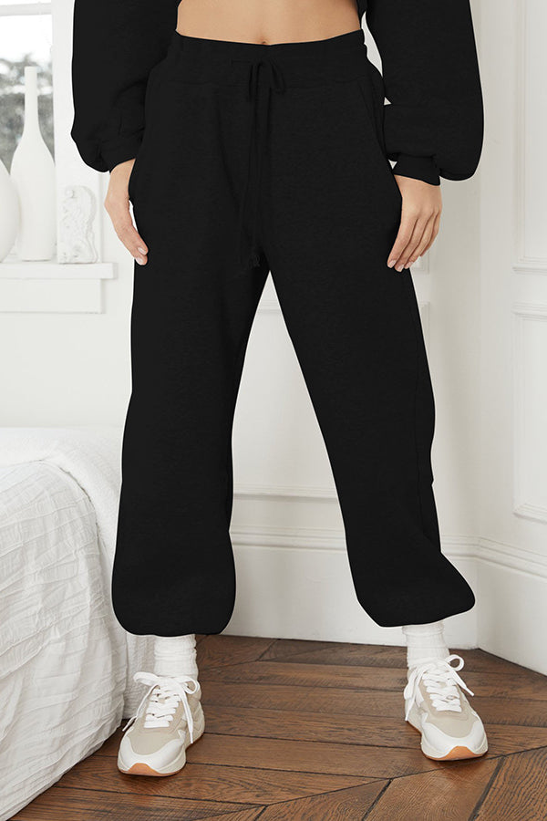 COTTON BLEND POCKETED JOGGERS
