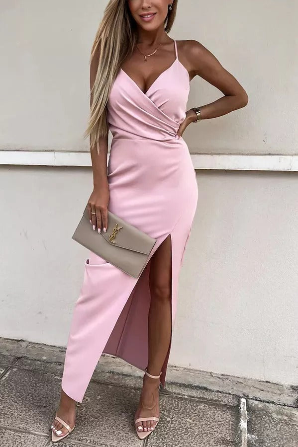 Look Back on Tonight Slit Dress