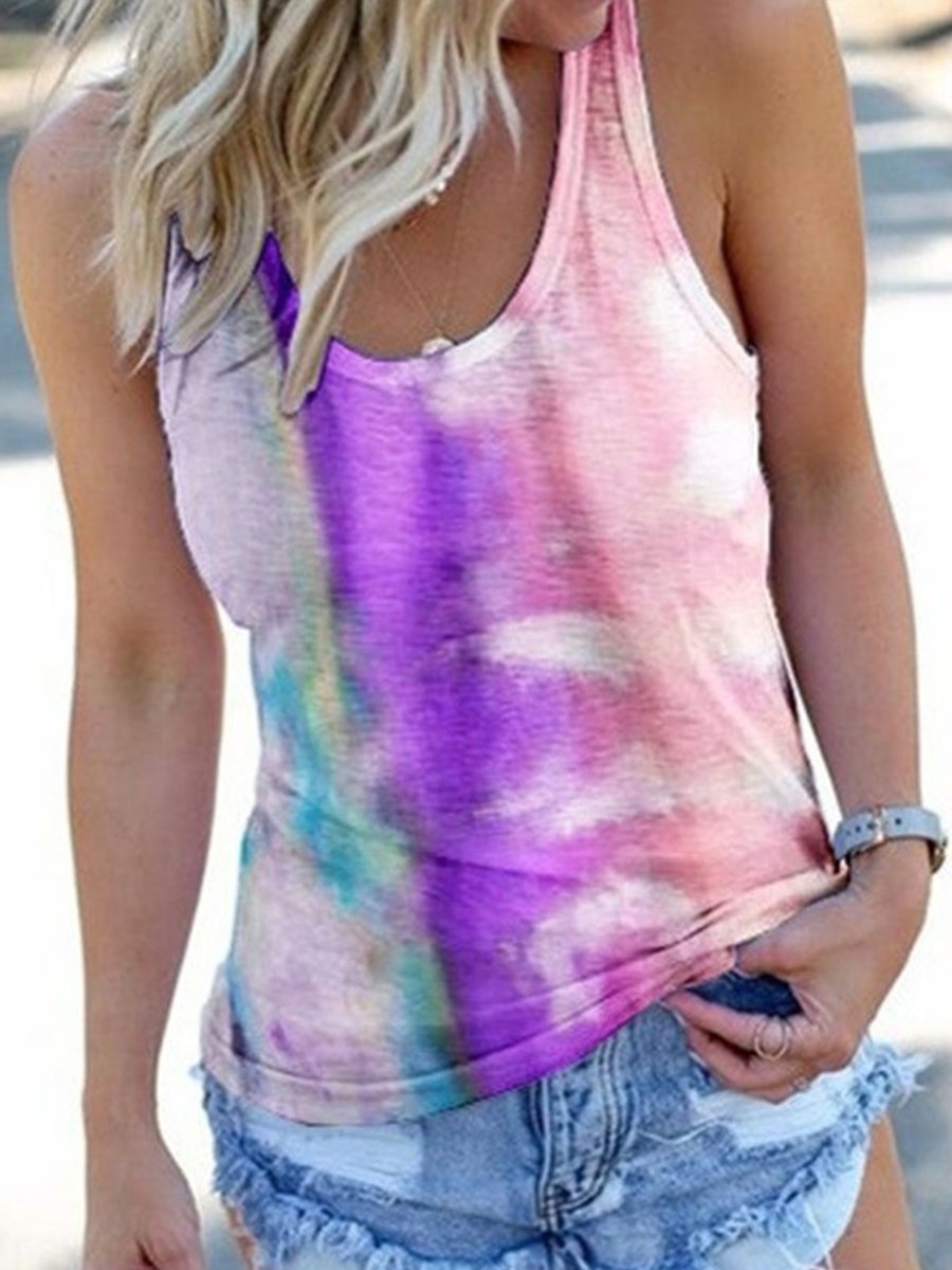 Stylish Tie Dye Print Camisole
