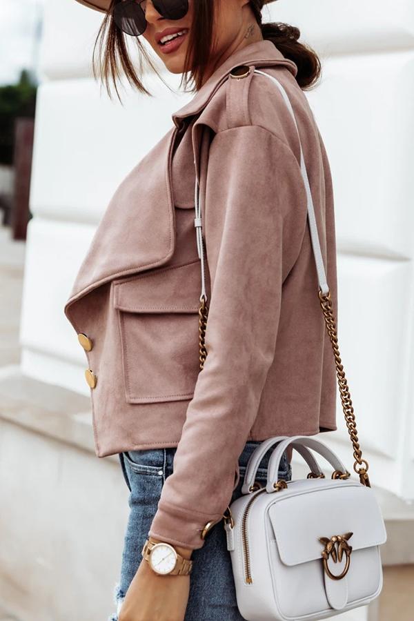 Coated Faux Leather Moto Jacket
