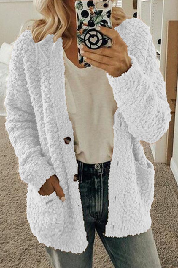 Campatillas Button Front Pocket Casual Cardigan