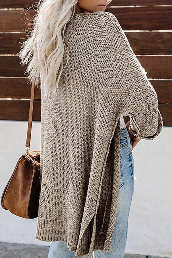 Casual Long Sleeve Knit Cardigan
