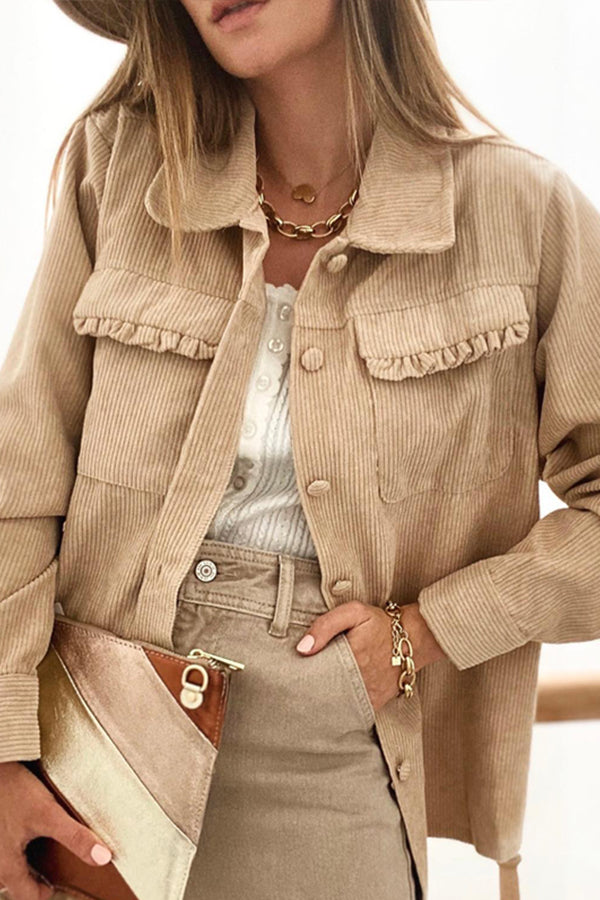 Lapel Street Corduroy Casual Jacket