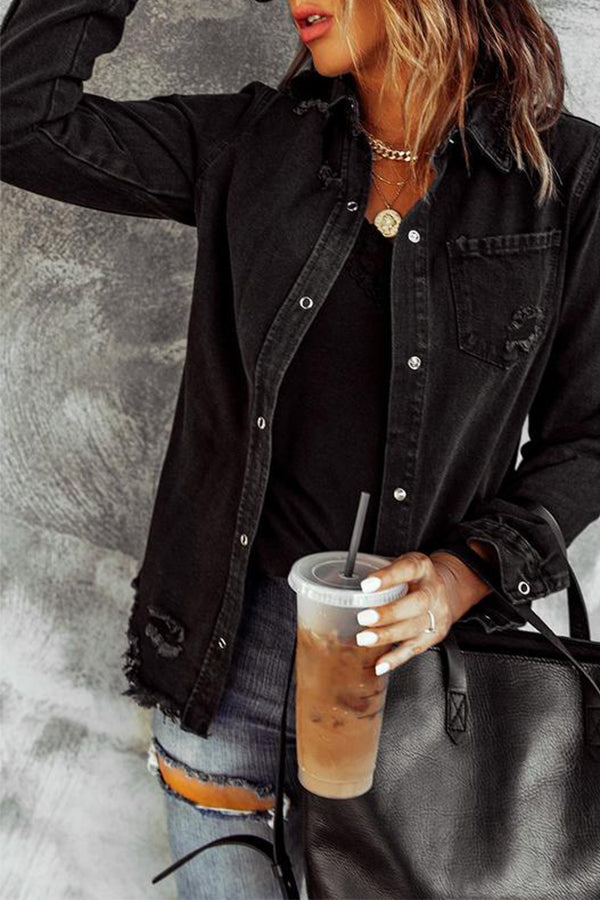 Ripped Denim Jacket
