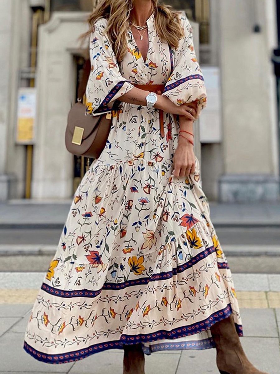 Fashion Print Bohemia Maxi dress
