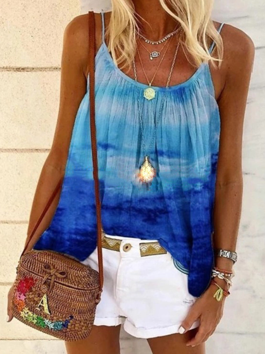 Printed Tie-dye Loose Camisole