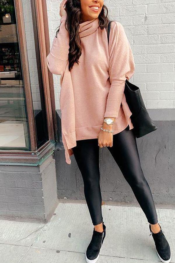 Pile Collar Hip Length Sweater