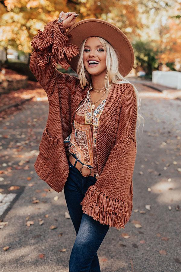 Stylish Solid Color Baggy Tassels Cardigan