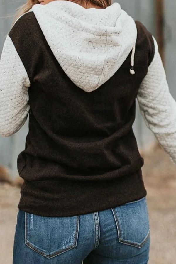 Morden Mandarin Collar Hooded Sweatshirt