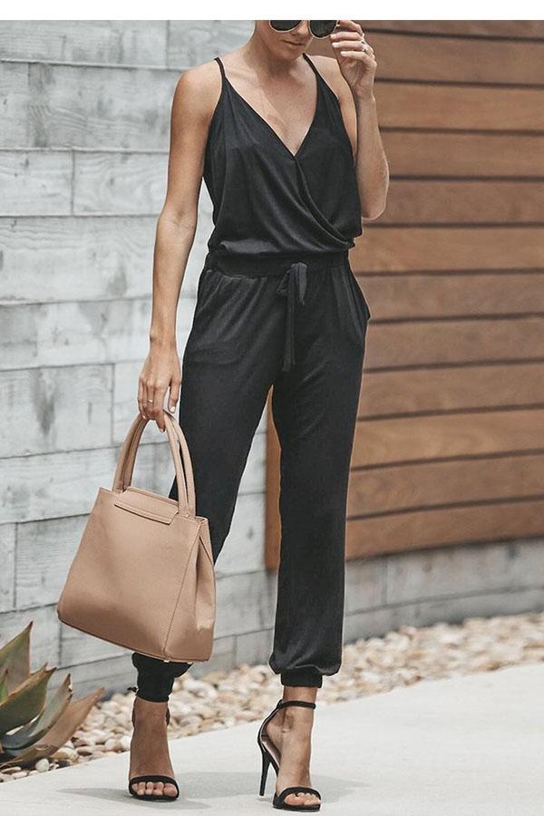 Fashion V Neck Jumpsuits